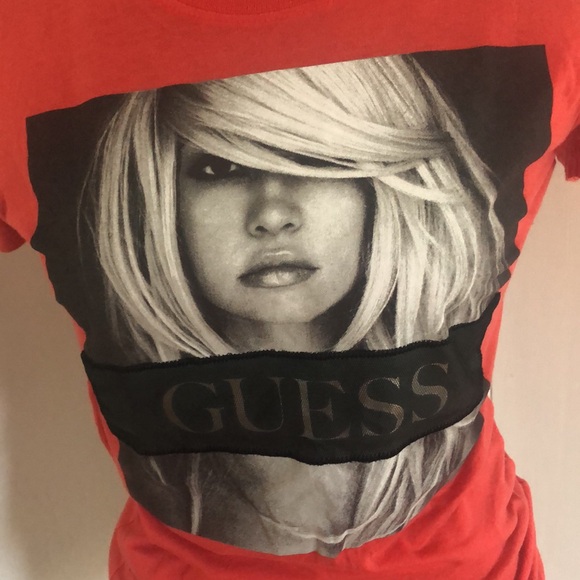 Ladies Orange Guess T-Shirt - Size Small - Picture 2 of 5